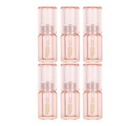 Lurrose 6pcs 3.4ml Mini Refillable Lip Gloss Tubes round Plastic Containers and Fine Brush Applicators for DIY Lip Balm Makeup and Travel
