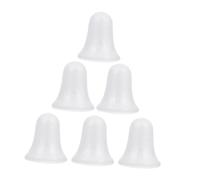 Lurrose 6Pcs 8.8Cm Foam Jingle Bells Christmas Tree Decor Ornaments DIY Craft Small Xmas Bell Pendants for Holiday Decorations