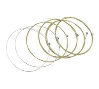 Lurrose 6pcs Acoustic Guitar Strings Stainless Steel Replacement with Smooth Surface and Simple Installation Suitable for Folk Guitar Accessories and Guitarists Sturdy Musical Strings