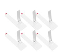 Lurrose 6pcs Adhesive Phone Kickstand Slim: Ultra-Thin Invisible Foldable Kickstand, Vertical & Horizontal Placement, Stainless Steel Cell Phone Case Stand, Silver