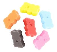 Lurrose 6pcs Bath Sponges with Cute Cartoon Bear Design, Wear-Resistant Exfoliating Body Scrubbers for Gentle Skin Cleaning, Portable Multi-Color Bathing Sponges Suitable and Bathing