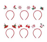 Lurrose 6pcs Christmas Hairbands Party Headwear Set, Multipurpose Plastic and Felt Headbands with Break Resistance, Lovely and Funny Accessories to Enhance Holiday Atmosphere
