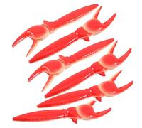 Lurrose 6pcs Crab Claw Shape Ballpoint Pens with Red Plastic Body, Safe and Reliable Writing Tools for Classroom Rewards and Teacher Rewards, Unique and Creative Animal Pens