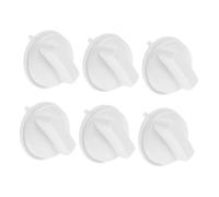 Lurrose 6pcs D Shaped Timer Control Knobs for Microwave Oven and Cooker, White Plastic Adjustable Timer and Power Control Replacement Handles for Home Use