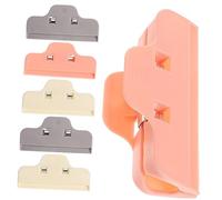Lurrose 6pcs Diamond Drawing Clips Durable Plastic Holders for Crafting Protects Unfinished Art Multi-use for Embroidery Cross-Stitch Pink Grey Beige