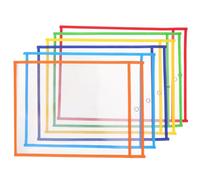 Lurrose 6pcs Document File Holder Protectors File Sleeves 12.5x9.8 Inch Multi-Function Reusable Non-Woven Fabric Pet Sleeves for Daily Use Office Documents