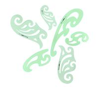 Lurrose 6pcs Drawing Stencils Set Painting Template Rulers Lightweight Premium Plastic Geometric Figures for Engineering Drawings and Art Designs