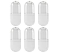 Lurrose 6pcs Empty Plastic Lip Gloss Containers Wand for DIY Makeup Oval Shape Refillable Lip Gloss Tubes Suitable for Travel Cosmetic Use
