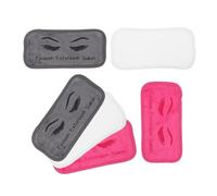 Lurrose 6pcs Eyelash Grafting Forehead Pads Set with Deep Pink, White Grey Colors for Lash Extension Accessories and False Lashes Protection in Professional and Home Use