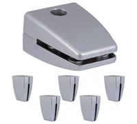 Lurrose 6pcs Glass Clamps Bracket Aluminum Alloy with Flat Bottom Design Adjustable Screw Support Stable Divider for Private Offices Glass Privacy Panel and Wood Board