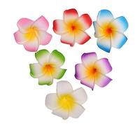 Lurrose 6pcs Hawaiian Plumeria Frangipani Flower Hair Clips Flower Hairpin Plumeria Hair Clip Hair Accessories for Beach Travel Holiday