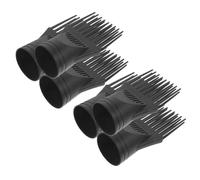 Lurrose 6pcs Heat Resistant Wide Tooth Hair Dryer Comb Attachments Universal Plastic Blow Dryer Diffuser Nozzle Replacement for Styling and Detangling Hair