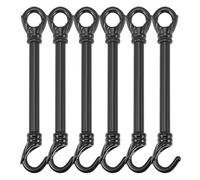 Lurrose 6pcs Heavy-Duty Stainless Steel Pendant Lamp Metal Hooks Ceiling Light Load-Bearing Rods Hanging Hardware Kit for Lamps Fans Decorations Wear-Resistant and Secure Mounting
