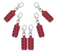Lurrose 6pcs Heavy Duty Zipper Pull Replacement with Polyester Paracord, Comfortable Grip and Reusable Nylon Slider Tabs for Bags and Backpacks, for Outdoor Use and Traveling,