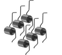 Lurrose 6pcs Hooked Agricultural Seeder Springs for Manual Corn Planter, Duckbill Hook Farm Seeder Parts, Adjustable Hand Push Planter Springs for Greenhouse and Field Use