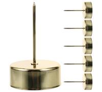 Lurrose 6pcs Iron Candle Cups with Spikes for Christmas Tree Insert Multi-use Tabletop Candle Holders for Festive Decoration and Home Display