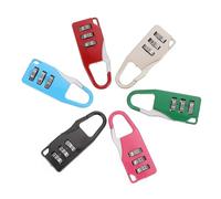 Lurrose 6pcs Iron Password Lock for Writing Case and Computer Case, Pry-Resistant and Easy to Carry Mini Combination Padlock for Travel Luggage Security