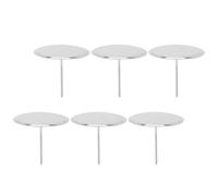 Lurrose 6pcs Medium Stainless Steel Piping Flower Nails Cake Decorating Tools for DIY Buttercream Flowers Baking Supplies for Home and Professional Use