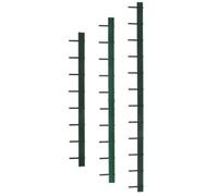 Lurrose 6pcs Micro Landscape Road Fence Set, Miniature Sand Table Barrier Accessories for Train Diorama and Model Railway Scenery, Dollhouse Railing Craft Material in Dark Green