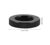 Lurrose 6PCS Microphone Stand Adapter Nuts 5/8-27 Tripod Screw Thread Conversion Adapter Black Aluminium Alloy Mic Stand Mounting Nuts for Tripod Heads and Camera Microphones