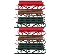 Lurrose 6pcs Mini Christmas Sleigh Ornaments Plastic DIY Holiday Figurines for Tabletop Decor Festive Xmas Desk Decorations Versatile Miniature Sled Accents for Tree Hanging and Seasonal