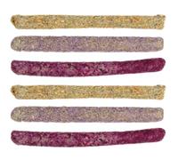 Lurrose 6pcs Natural Chew Sticks Teething Sticks Safe Regulate Grass Meal Can Be Put in The Cage Rabbit Bunny Small Pet Treats