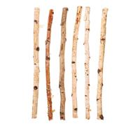 Lurrose 6pcs Natural Wood Craft Sticks for DIY Projects, 1cm Diameter X 40cm Long Branch Sticks for Arts, Crafts, and Rustic Home Decoration