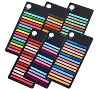 Lurrose 6pcs Pet Waterproof Fine Tip Sticky Index Tabs, Colored Adhesive Reading Markers for Book Annotation, Note Tabs Set with 6 Unique Designs for Office and Study Use