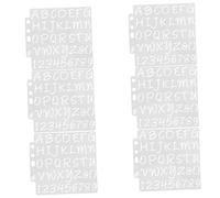 Lurrose 6pcs Plastic Letter Number Stencils Hollow Templates for DIY Craft Painting Spray Paint Precision for Creative Art Projects
