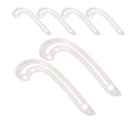 Lurrose 6pcs Plastic Tailor Sewing Measuring Template Set with Flexible French Curve Rulers for Pattern Making and Drafting, Portable DIY Dress Maker Tool for Sewing and Fashion Design