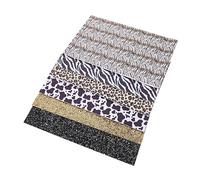 Lurrose 6pcs Pu Leather Sheets with Animal Print, Multifunctional Faux Leather Fabric for Making Handmade Decorations and Doll Clothes, Can be Cut and Tailored, for DIY Leathercraft