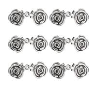 Lurrose 6pcs Rose Sweater Clips: Retro Cardigan Shawl Clasps Clothing Fasteners Vintage Sweater Cape Clasp Retro Cardigan Shawl Collar Clip