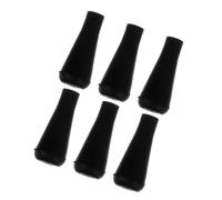 Lurrose 6pcs Rubber Arrowhead Arrow Tips Replacements Black Rubber Safety Archery Supplies for Game Practice