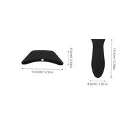 Lurrose 6pcs Silicone Pan Handle Holders Silicone Handle Holder Frying Pan Cover Hot Skillet Cover Anti-scald Assist Pot Black