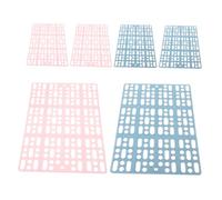 Lurrose 6pcs Small Animal Foot Mats Abs Plastic Cage Pads for Rabbits Guinea Pigs Hamsters Rats Multipurpose Foot Resting Pads and Cage Steps in Pink and Blue