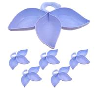 Lurrose 6pcs Small Animal Plastic Hanging Feeding Bowls 3 Compartments for Hamster Chinchilla Rabbit - Anti-Nibble Spill-Resistant Pet Food Containers Suitable for Cages and Travel