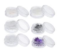 Lurrose 6pcs Snowflake Nail Glitter Christmas Nail Sequins 3D Nail Art Snowflakes Confetti for Women Girls