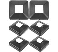 Lurrose 6Pcs Split Square Vinyl Fence Post Caps 100X100Mm Base Covers Deck Railing Trim Replacement for Outdoor Fence Posts