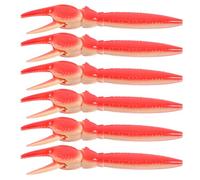 Lurrose 6pcs Unique Crab Claw Ballpoint Pens with Fine Tip, Smooth Writing Plastic Pens in Red, Ocean Themed Novelty Stationery for Back to School Supplies and Teacher Rewards