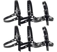 Lurrose 6pcs Women Shoe Straps for Heels Detachable Fixing Buckle Creative Black Pu and Metal Prevent Shoe Dropping Convenient High Heel Accessory for Daily Use