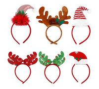 Lurrose 6Pcs Xmas Headband Christmas Antler Hair Party Fancy Dress Decoration for Adult Kids