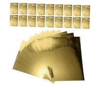 Lurrose 70pcs Gold Mirror Cardstock Paper Shiny Metallic Craft Sheets for Scrapbooking Invitations and DIY Decorative Cards with Enchanting Reflective Finish