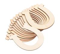 Lurrose 72pcs DIY Wooden Cutout Wood Pieces Beige Blank Wood Slices Creative Appearance Simple Design Lovely Outlook General Crafting House Decorative for People