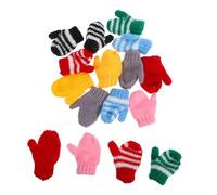 Lurrose 8 Pairs Finger Mini Knit Gloves for Dolls Soft Decorative Crochet Mittens in Multiple Colors DIY Crafting Accessories for Role Play and Holiday Tree Ornaments
