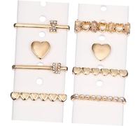 Lurrose 8 Pcs Decorative Watch Band Charms Metal Rings Compatible Smartwatch Straps Jewelry Loop Accessories for Smartwatches