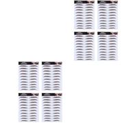 Lurrose 8 Pcs Eyebrow Transfer Stickers 4 Pieces 6d Hair-like Authentic Eyebrow Tattoo Stickers Waterproof Transfers (-06)