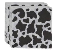 Lurrose 80 Sheets Decorative Cow Print Napkins Smooth Surface and Easy to Tear Paper Material, for Birthday Party Table Decor and Summer Parties