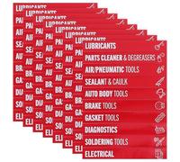 Lurrose 80pcs Magnetic Tool Chest Labels for Garage Organization, Pre-Printed & Blanks Reusable Writable Drawer ID Tags, Easy Read Waterproof Toolbox Accessories