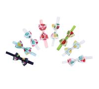 Lurrose 8Pcs Adjustable Pet Bow Tie Collars for Cats and Puppies Breathable and Flexible Neckwear for Small Dogs and Kittens Comfortable Summer Party Accessories with Chic Fruit Pattern