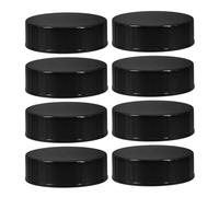 Lurrose 8pcs Black Plastic Small Caps Leakproof round Poly Bottle Lids with Long Serving Time for Water Bottle Cap Replacement and Glass Containers